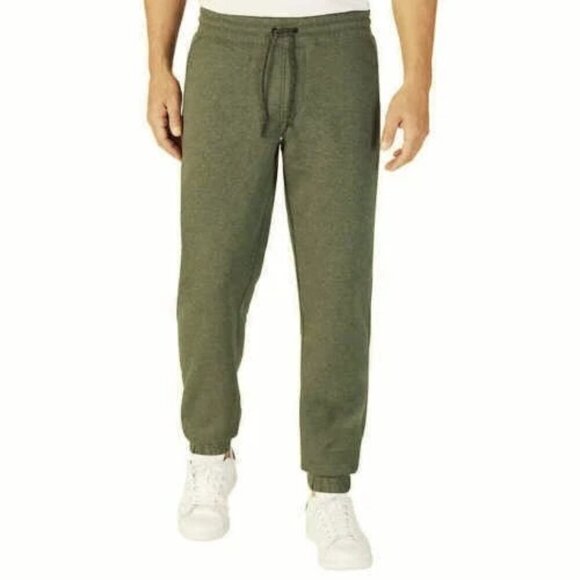 Hurley Men's L Olive Green Fleece Jogger Pants Cotton Polyester - Picture 1 of 7